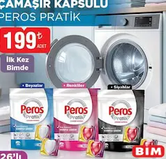 PEROS PRATİK ÇAMAŞIR KAPSÜLÜ 26'LI fiyat ve kampanya bilgisi